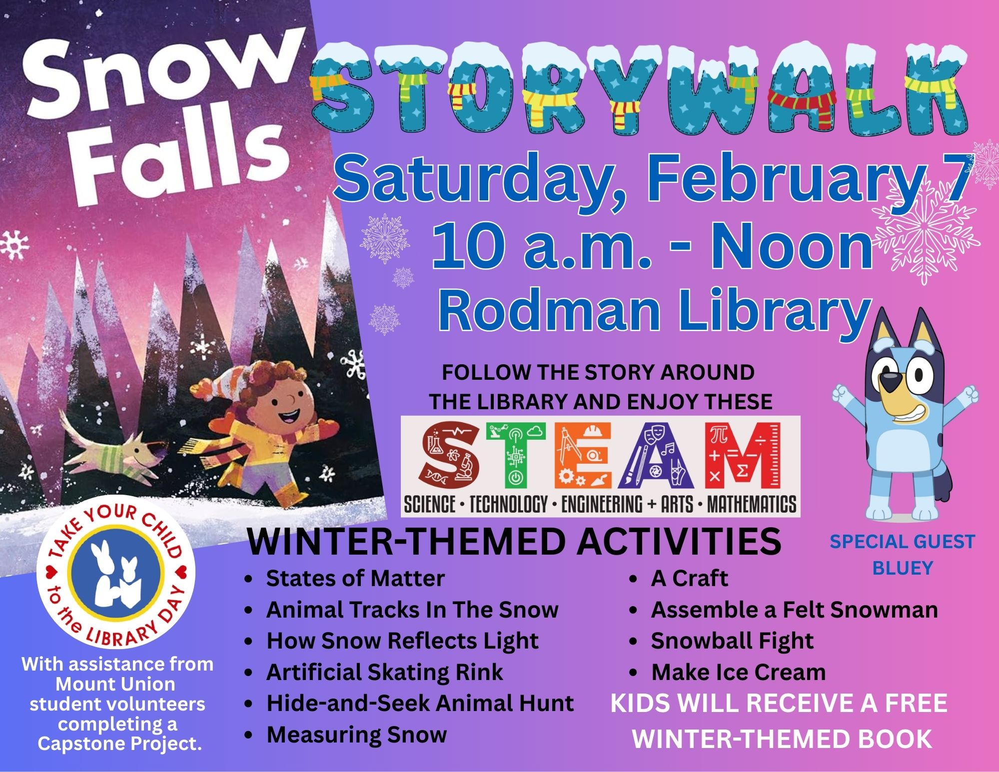 Enjoy 'Snow Falls' Storywalk, Other Activities at RPL on International ...