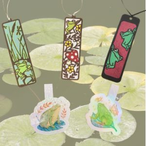 DIY Frog Bookmarks