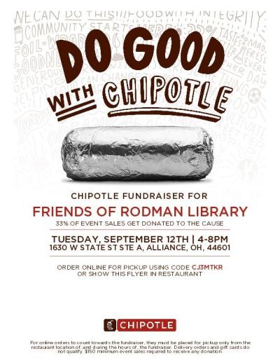 Chipotle Fundraiser September 2023