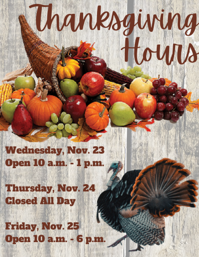 Thanksgiving Hours