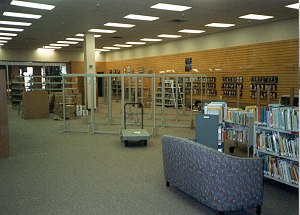 Moving shelving to larger facility September 1997