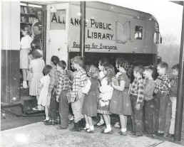 The library's first self-contained bookmobile