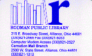 Rodman Library's first automated library card